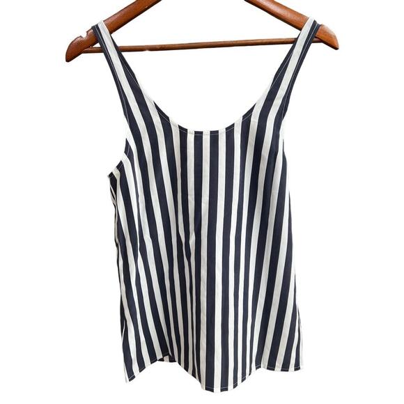 AG Adriano goldschmied The Breeze Stripe Tank Size S 100% Silk - Picture 7 of 8